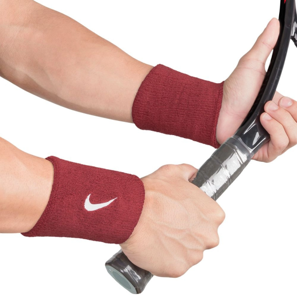 MUNHEQUEIRA NIKE SWOOSH DOUBLE WRISTBAND RED/WHITE - Image 2