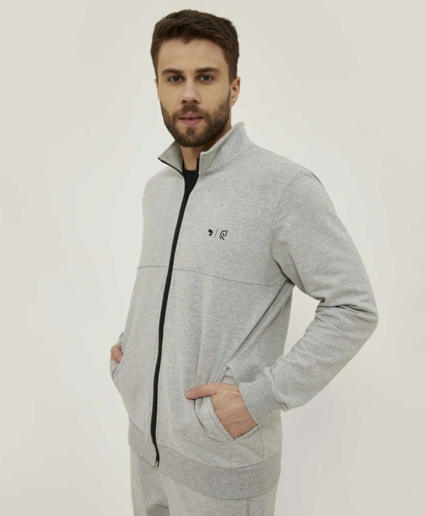 JAQUETA SPORT FLEECE ALTO GIRO BARAN MESCLA CLARO