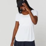 T-SHIRT ALTO GIRO ALONGADA BRANCA - Image 3