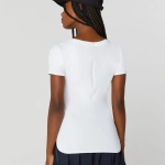 T-SHIRT ALTO GIRO ALONGADA BRANCA - Image 4