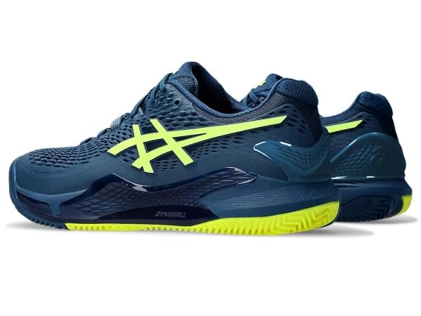 TÊNIS ASICS MAS GEL RESOLUTION 9 CLAY MAKO BLUE/SAFETY YELLOW - Image 6