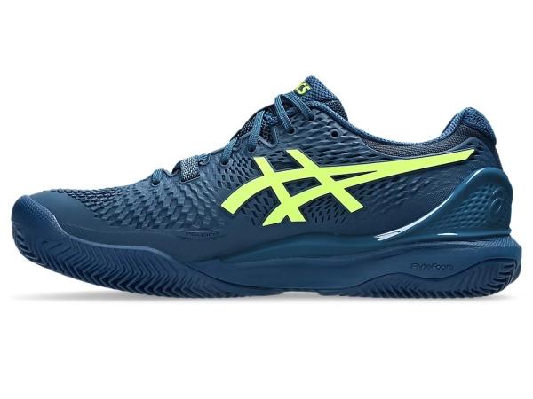 TÊNIS ASICS MAS GEL RESOLUTION 9 CLAY MAKO BLUE/SAFETY YELLOW - Image 4