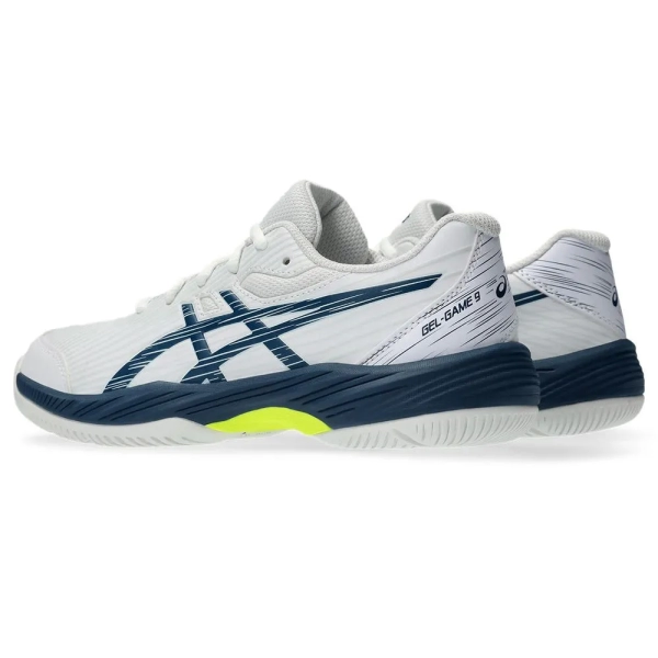 TÊNIS ASICS INFANTIL GEL GAME 9 GS BRANCO COM AZUL E VERDE - Image 5