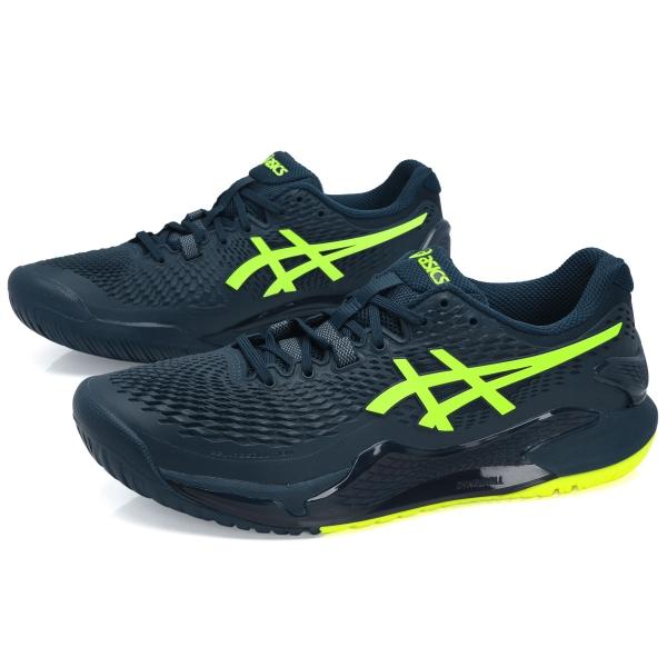 TÊNIS ASICS MAS GEL RESOLUTION 9 CLAY MAKO BLUE/SAFETY YELLOW