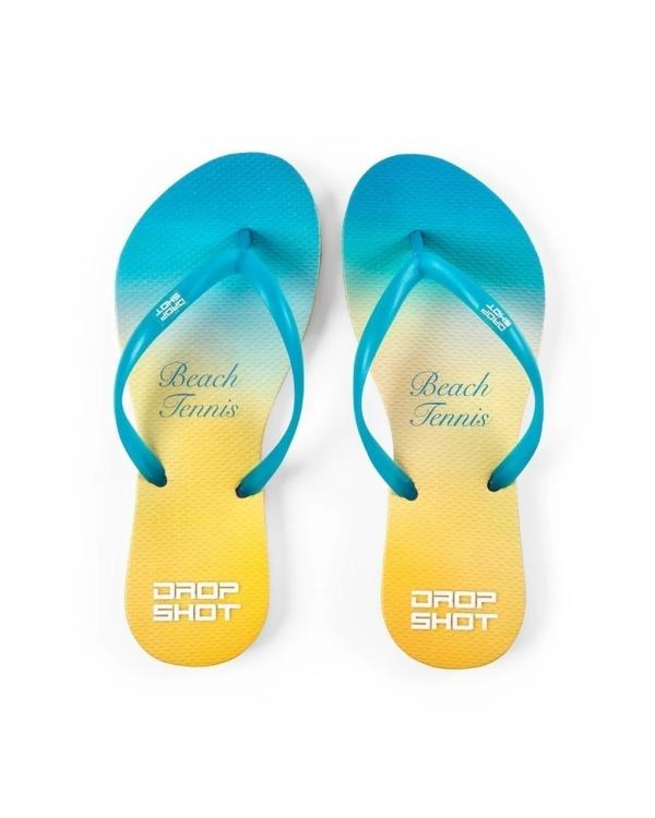 CHINELO DROP SHOT AMARELO/AZUL