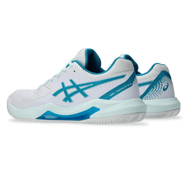 TÊNIS ASICS FEM GEL DEDICATE 8 CLAY BRANCO COM AZUL - Image 4