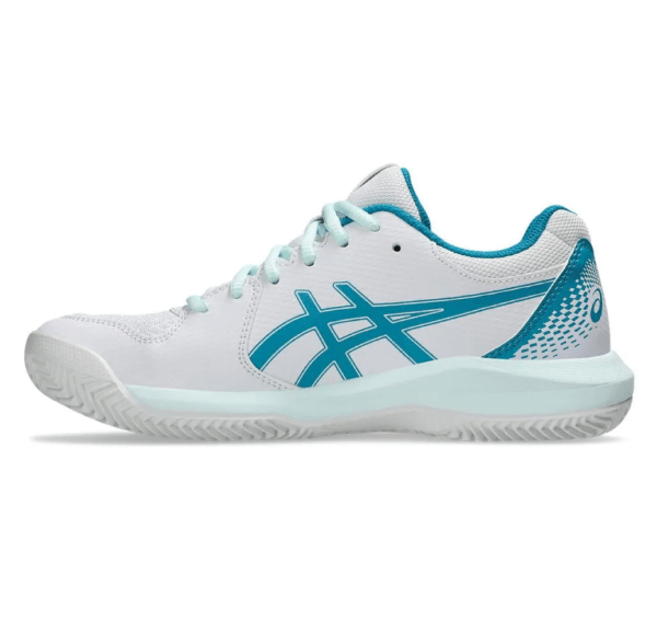 TÊNIS ASICS FEM GEL DEDICATE 8 CLAY BRANCO COM AZUL - Image 3