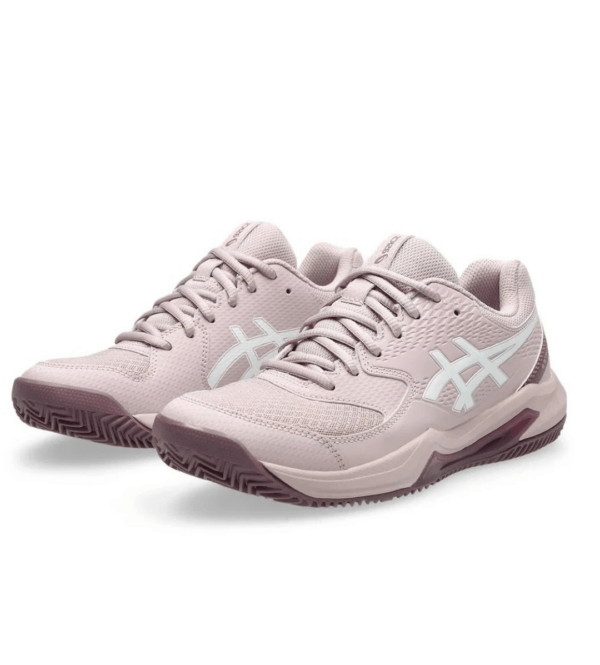 TÊNIS ASICS FEM GEL DEDICATE 8 CLAY ROSA COM BRANCO