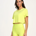 T-SHIRT CROPPED ALTO GIRO FITA PERSONALIZADA VERDE VIBRANTE