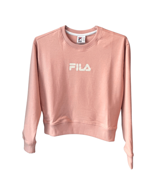 MOLETOM JUVENIL FILA REGULAR LETTER NUDE ROSE