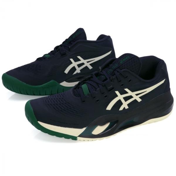 TÊNIS MAS ASICS GEL RESOLUTION X QUADRA RAPIDA MARINHO/VERDE/OFF