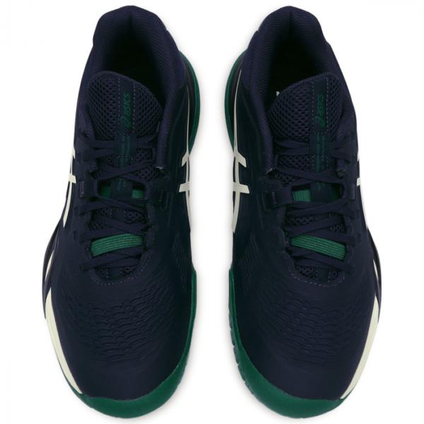 TÊNIS MAS ASICS GEL RESOLUTION X QUADRA RAPIDA MARINHO/VERDE/OFF - Image 2