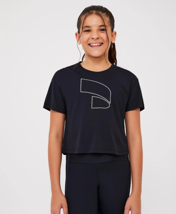 T-SHIRT ALTO GIRO KIDS PRETO