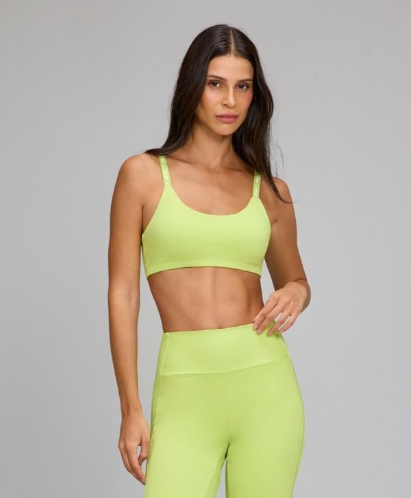 TOP ALTO GIRO ELASTICO PERSONALIZADO VERDE PRIMAVERA
