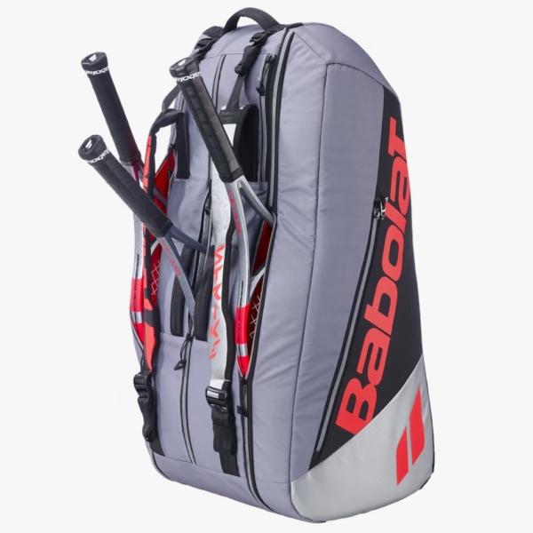 RAQUETEIRA BABOLAT PURE STRIKE X9 CINZA/PRETA/VERMELHA
