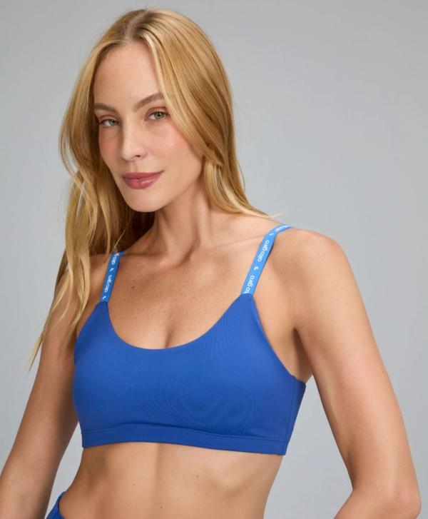 TOP ALTO GIRO ELASTICO PERSONALIZADO AZUL BLUEBERRY