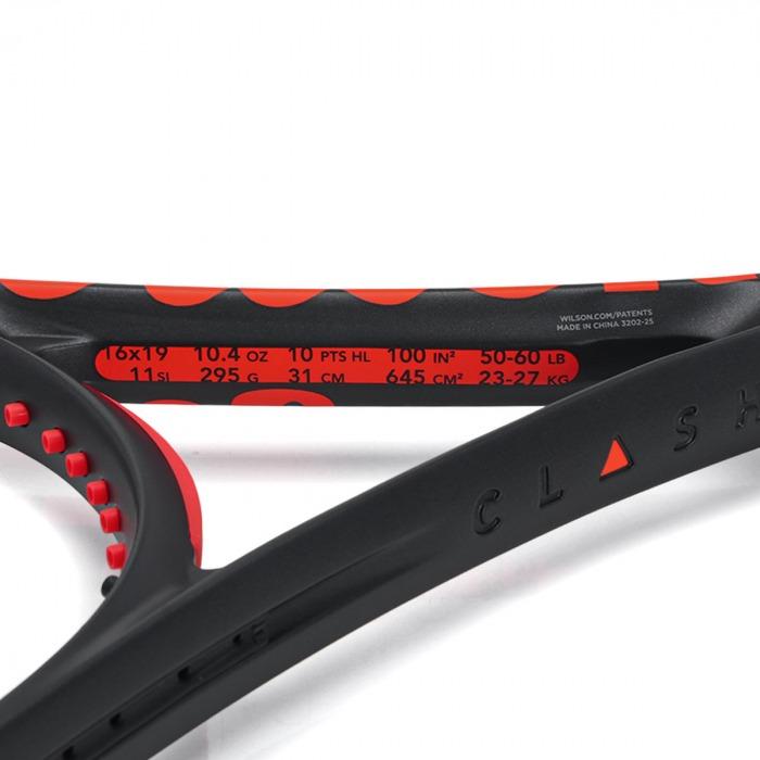 RAQUETE DE TÊNIS WILSON CLASH 100 V3.0 PRETA - Image 4