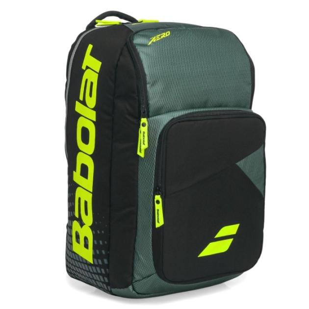 MOCHILA BABOLAT PURE AERO GEN 9 PRETA E LIMÃO