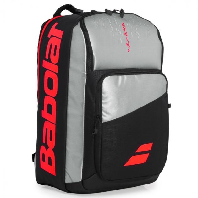 MOCHILA BABOLAT PURE STRIKE CINZA PRETO E VERMELHO